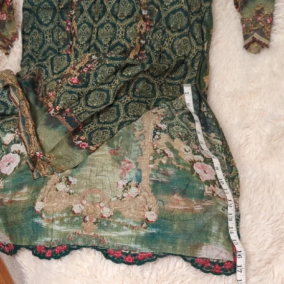 Elegant Light Multicolor Bohemian Dress Size Medium - Picture 12 of 13